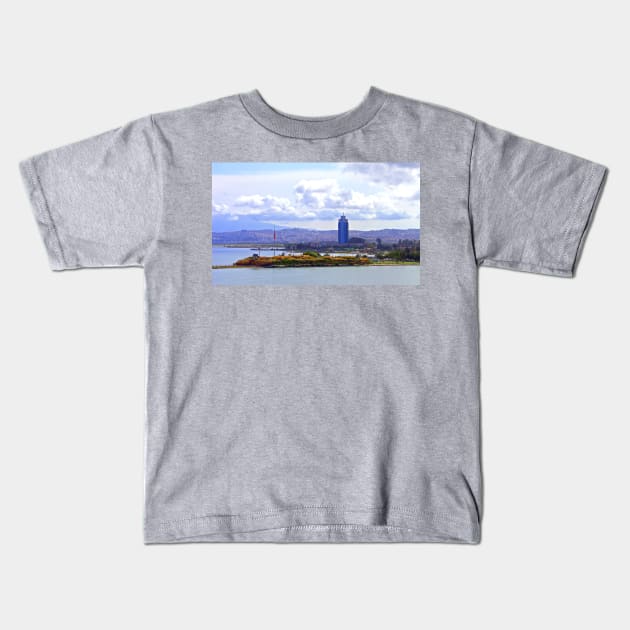 Izmir Skyline Kids T-Shirt by tomg